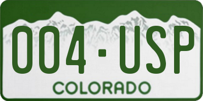 CO license plate 004USP