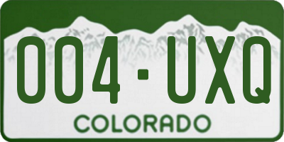 CO license plate 004UXQ
