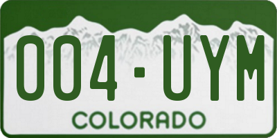 CO license plate 004UYM