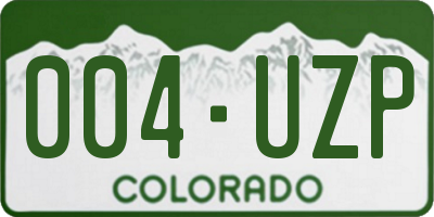 CO license plate 004UZP