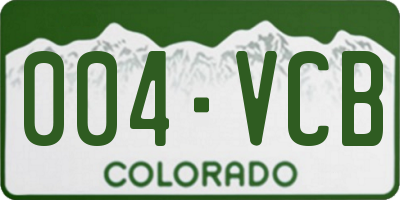 CO license plate 004VCB