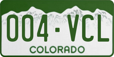 CO license plate 004VCL