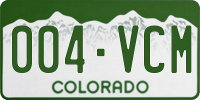 CO license plate 004VCM