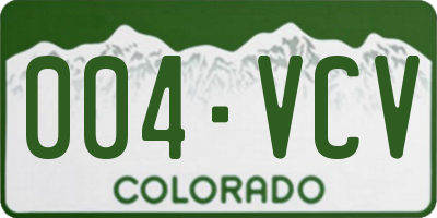 CO license plate 004VCV