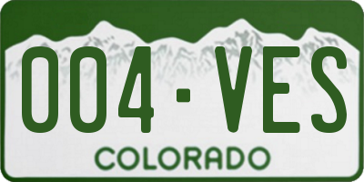 CO license plate 004VES