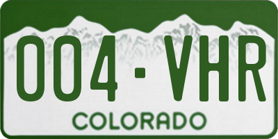 CO license plate 004VHR