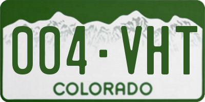 CO license plate 004VHT