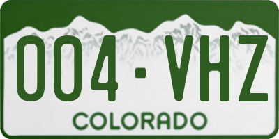 CO license plate 004VHZ