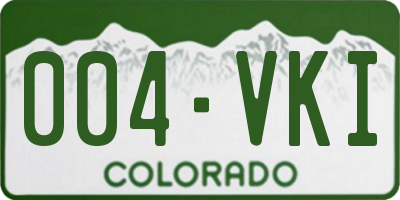CO license plate 004VKI