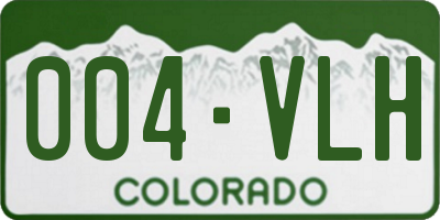CO license plate 004VLH