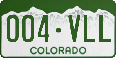 CO license plate 004VLL