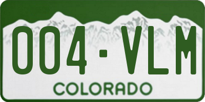 CO license plate 004VLM