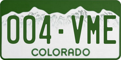 CO license plate 004VME