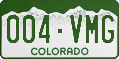 CO license plate 004VMG
