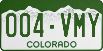 CO license plate 004VMY