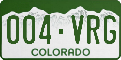 CO license plate 004VRG