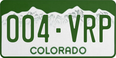 CO license plate 004VRP