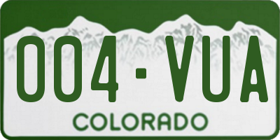 CO license plate 004VUA