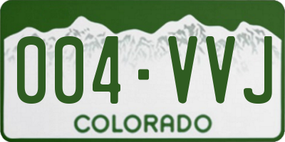 CO license plate 004VVJ