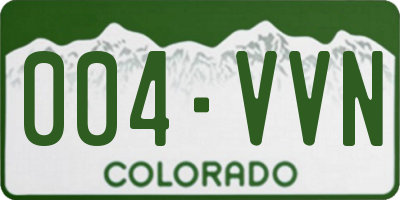 CO license plate 004VVN