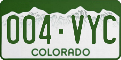 CO license plate 004VYC