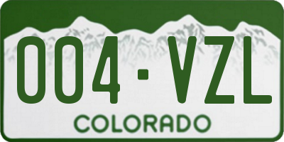 CO license plate 004VZL