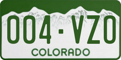 CO license plate 004VZO