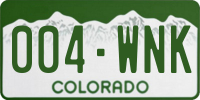 CO license plate 004WNK