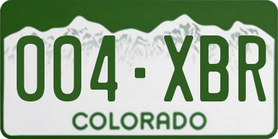 CO license plate 004XBR