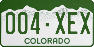 CO license plate 004XEX