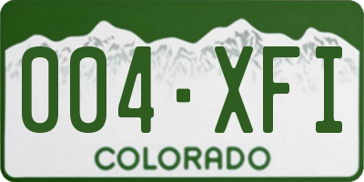 CO license plate 004XFI