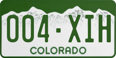 CO license plate 004XIH