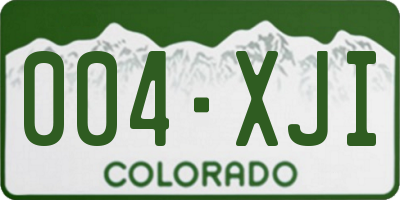 CO license plate 004XJI