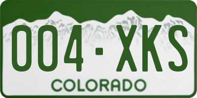 CO license plate 004XKS