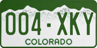 CO license plate 004XKY