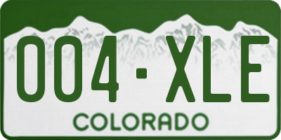 CO license plate 004XLE