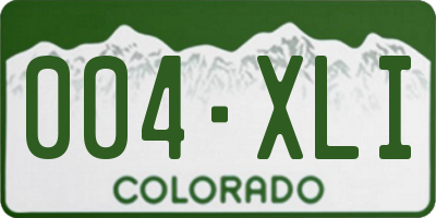 CO license plate 004XLI