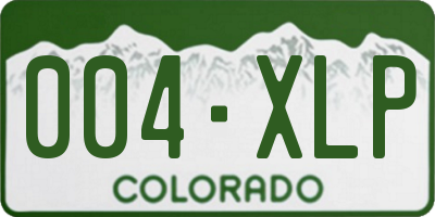CO license plate 004XLP