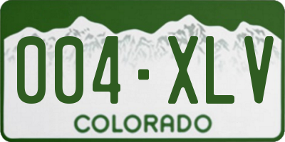 CO license plate 004XLV