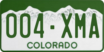 CO license plate 004XMA