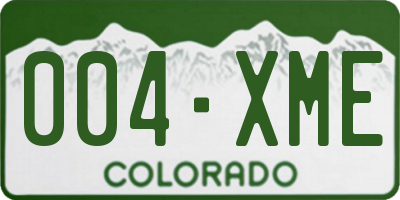 CO license plate 004XME