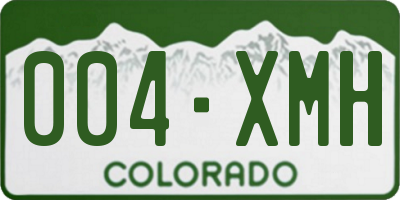 CO license plate 004XMH