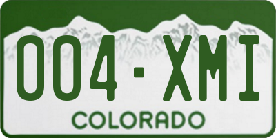 CO license plate 004XMI