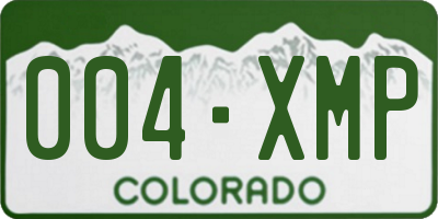 CO license plate 004XMP