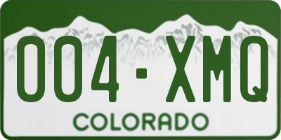 CO license plate 004XMQ