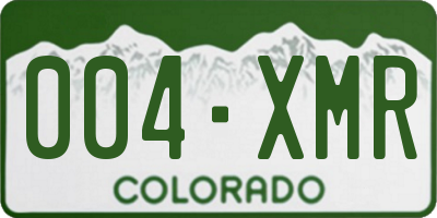 CO license plate 004XMR