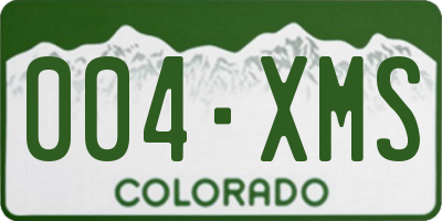 CO license plate 004XMS