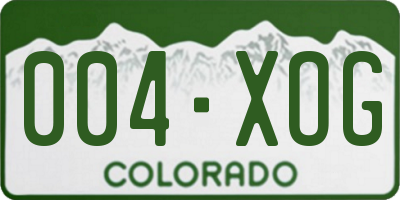 CO license plate 004XOG