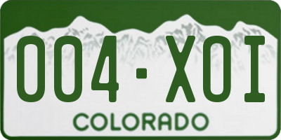 CO license plate 004XOI