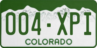 CO license plate 004XPI